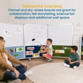 thumbnail image 4 of ECR4Kids Mobile Dry-Erase and Flannel Split Room Divider, 3-Panel, School Supplies, Earthtone, 4 of 9