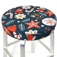 thumbnail image 6 of Goofa Holiday Christmas Cookies Printed Stool Covers Round, Waterproof Round Bar Stool Covers Anti-Slip Round Bar Stool Seat Cover with Elastic Bands Durable -14 inch, 6 of 7