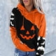 thumbnail image 1 of Sudadera con capucha para mujer, suéter con estampado de calabaza para Halloween, moda de otoño, manga larga, 1 of 4
