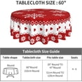 thumbnail image 3 of Nappe de Noël Rouge Ronde 60 Pouces Lavable Réutilisable Flocon de Neige pour Décoration de Table de Fête, 3 of 6