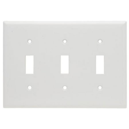 UPC 785007191950 product image for Wall Plate Plastic Three Gang Three Toggle Without Line, White Pass and Seymour | upcitemdb.com
