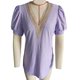 thumbnail image 2 of Top NikouMX Camisa hueca de encaje de ganchillo Manga corta Cuello en V, 2 of 3