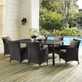 thumbnail image 2 of Hawthorne Collection 71" Glass Top Patio Dining Table in Espresso, 2 of 2