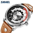 thumbnail image 2 of SMAEL Watch Waterproof Quartz Wristwatches Leather Band Chronograph Clock 9117 Fashion Sports Mens Watches relojes hombre, 2 of 6