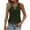 Army Green, variant on BiZtdJrK Womens Tank Tops Summer Cut Out Ring Keyhole Neck Sleeveless Blouse Fashion Solid Basic Tanks Black M