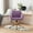 Purple, variant on MAYEERTY Artificial Rabbit Hair Office Chair - Golden Metal Base, Adjustable Swivel, Vanity Chair, Violet