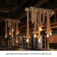 thumbnail image 4 of Hemp Rope Light,  85-265V Lightweight 6 Heads Twisted Pendant Light, For E27 Base Light Bulb Coffee Bar Decor, 4 of 8