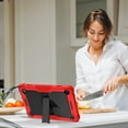 thumbnail image 3 of Dteck Case for Lenovo Tab M10 3rd Gen 10.1 Inch 2022, Heavy Duty Hybrid Shockproof Protective Cover with Kickstand for TB-328FU/TB-328XU,Red, 3 of 7