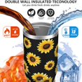 thumbnail image 3 of 30 Oz Tumbler Sunflower Yellow Tumbler with Lid and Straw, Birthday Gift Cup for Friend Women Men Coffee Travel Mug Thanksgiving Day Halloween Christmas Gift Water Bottle, 3 of 7