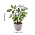 thumbnail image 3 of Artificial Money Tree Bonsai, 9.84 in Faux Potted Plants for Desk Shelf Office Bathroom Decor, Green, 3 of 6