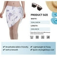 thumbnail image 7 of Disketp Stripes And Sprigs Of Lavender Women Swimsuit Cover Up Short Chiffon Summer Beach Sarong Bikini Wrap Skirt Bathing Suit, 7 of 7