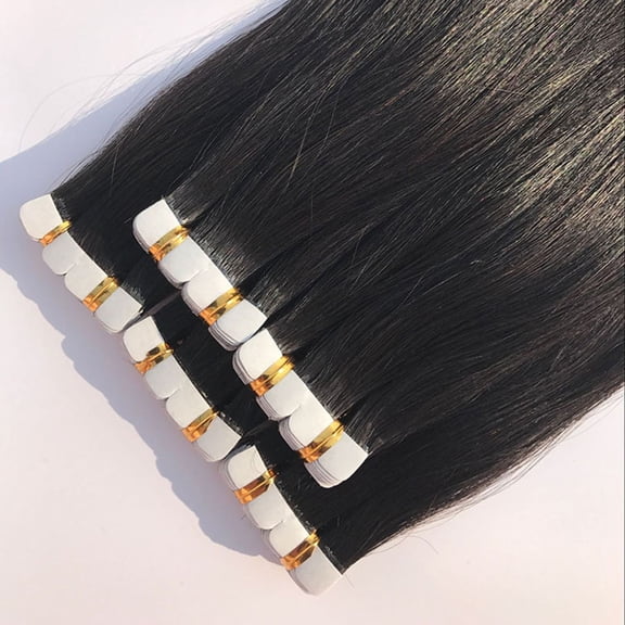 Mobestech Human Hair Extensions Black Color for Beauty with Natural Look and Styling Flexibility