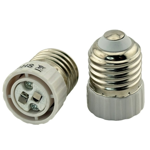 Rebaydo 2pcs E26 to G4 MR11 MR16 GX5.3 G6.35 Mini Bi-pin female Converter