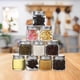 thumbnail image 4 of 20 frascos de vidrio pequeños de 50 ml, botellas de vidrio, latas de vidrio para almacenar alimentos, frascos pequeños con tapas, 4 of 6