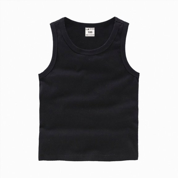 dmqupv Camisole for Girls Active Tank Top Kids Sleeveless Racerback Tank Tops Girls Athletic Dance Tops Black,5-6 Years