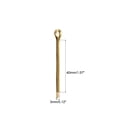 thumbnail image 2 of Split Cotter Pin - 3mm x 40mm (1/8 inch x 1 37/64 inch) Solid Brass 2-Prongs Gold Tone 2 Pcs, 2 of 5
