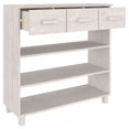 thumbnail image 5 of vidaXL Console Table HAMAR White 90x35x90 cm Solid Wood Pine, 5 of 5