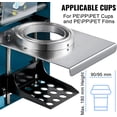 thumbnail image 6 of CJC Manual Tea Cup Sealer Machine, 300-500 Cup/h Boba Tea Sealer Machine, 90/95mm Diameter Cup Sealing Machine with Heating Technology for Bubble Milk Tea Coffee Smoothies, 6 of 9