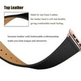 thumbnail image 2 of WFEAGL Genuine Leather Replacement Strap Apple Watch 42mm 44mm 45mm Black/Rose Gold, 2 of 6