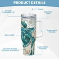thumbnail image 5 of Sikiie Watercolor Sea Turtle Insulated Stainless Water Bottle Lid Travel Mug Cup Insulated Tumblers Cup 40oz Ice Bully With Handle, 5 of 8