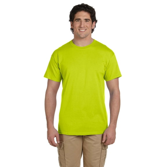 Gildan Ultra Cotton T-Shirt - G200 6oz., Safety Green, S, Pack Of 10, Mens T-Shirts