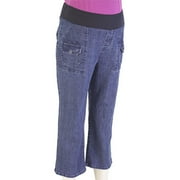 Maternity Denim Flap-Pocket Capri Pants