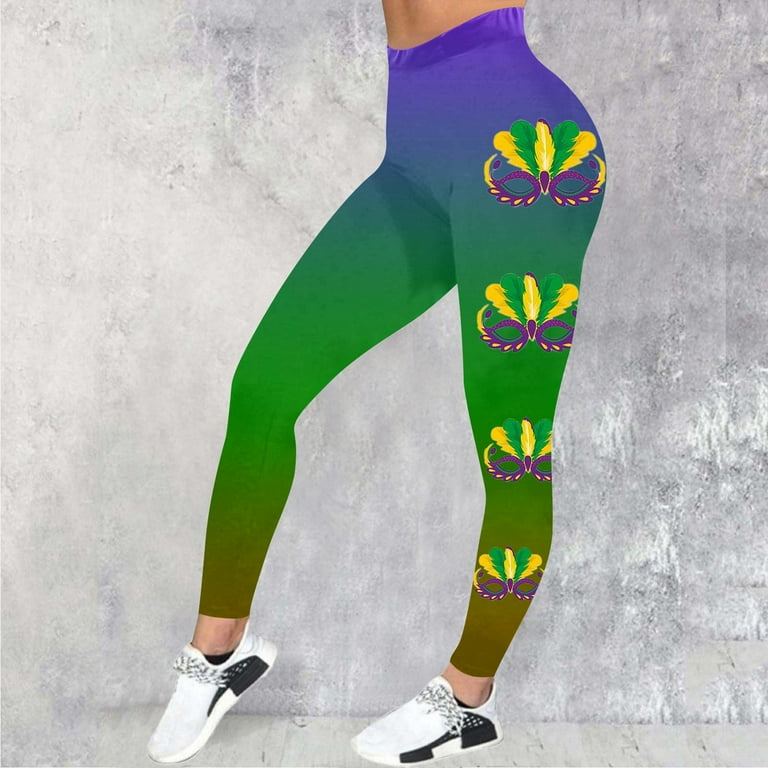 Womens Carnival Colorful Printing Feather Casual Tight Butt Lifting Leggings Pants Walmart