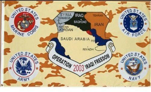 OPERATION IRAQI FREEDOM MARINE FLAG BANNER 3' X 5' NEW!! 