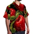 thumbnail image 2 of Fruit Men's Short Sleeve Button Down Casual Poplin Shirts for Summer Beach, Printed Design - Unisex, 2 of 6
