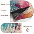 thumbnail image 6 of Round Rugs 3Ft, Teal Pink Orange Round Area Rug Washable Indoor Throw Carpet, Boho Vintage Abstract Splashing Art Small Non Slip Circle Rug for Bedroom Living Room Home Decor Aesthetic, 6 of 8