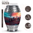 thumbnail image 2 of JAGASY Bike Small Urns for Human Ashes Keepsake, Blue Urn for Ashes Adult Male, Sunset Cemetery Trees Decorative Urns for Sister, Handmade Urn for Brother, (3 Inch), 2 of 7
