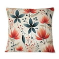 thumbnail image 3 of Designart "Timeless Red Floral Charm III" Floral Printed Throw Pillow, 3 of 5