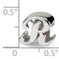 thumbnail image 4 of 925 Sterling Silver Charm For Bracelet Letter R Script Bead Alphabet, 4 of 8