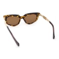 thumbnail image 4 of Luxury Chain Jewel Arm Squared Cat Eye Sleek Plastic Sunglasses Tortoise - Brown, 4 of 4