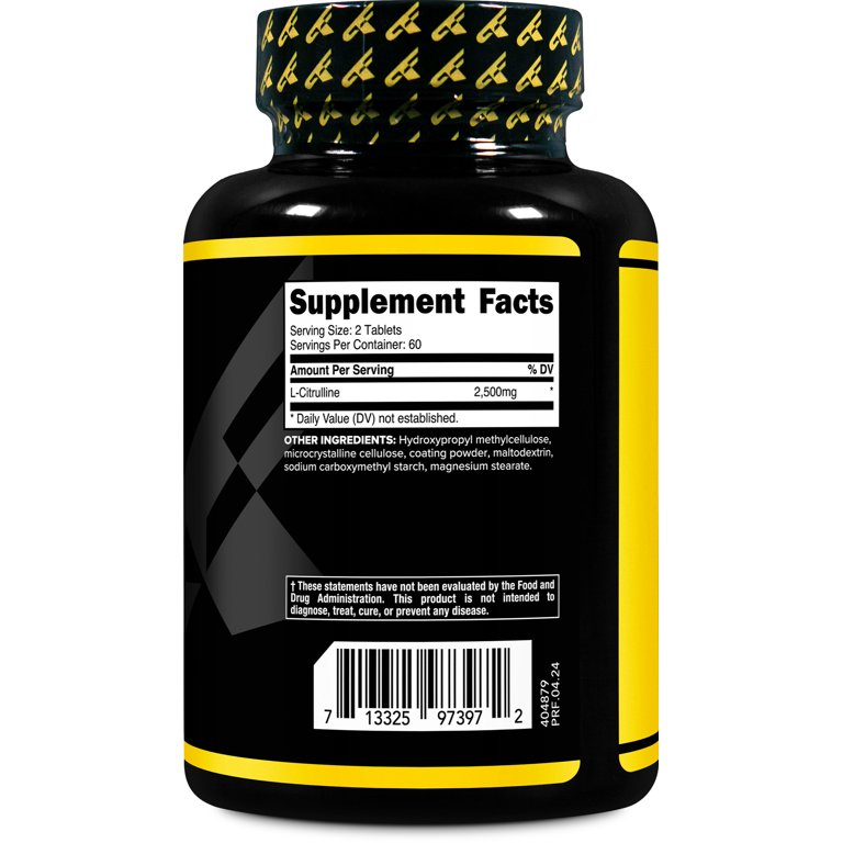 primaforce l carnitine PrimaForce L-Citrulline Pills, 2500mg, 120 Tablets, 60 Servings, Non-GMO,  Gluten Free Supplement