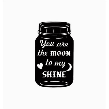 Central Coast Designs Masonjarmoon 10blk 10 X 6 In Mason Jar Silhouette With You Are The Moon To My Shine Steel Laser Cut Wall Art 44 Matte Black Walmart Canada