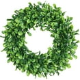 thumbnail image 1 of SPRING PARK Artificial Plastic Wreath Fake Jasmine Leaves Door Hanging Garland Decor, 1 of 6