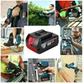thumbnail image 3 of 6.0ah Recargable Ion Litio Battery for Bosch 18V 6000mah a Batería de Respaldo Reemplazo Portátil GBA GBH GSR GSB BAT609 BAT618G BAT619 BAT621 BAT620 Herramientas Eléctricas Inalámbricas Indicador LED, 3 of 9