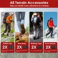 thumbnail image 6 of Moclever 2Pcs Walking Sticks 43-49in Adjustable Height, Aluminum Collapsible Hiking Poles with EVA Foam Grips for Hiking Mountain Climbing, Red, 6 of 13