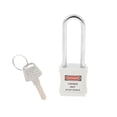 thumbnail image 4 of Candado de bloqueo de seguridad DYNWAVEMX Acero inoxidable con llave 2 Blanco 2, 4 of 8