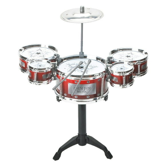TopLLC Educational Toddler Toys Interactive Kids Toys Jazz Drum Children's Musical Instrument Five Drum Set Drum Toy Infant Early Education Percussion Instrument Baby Toys for Age 3+
