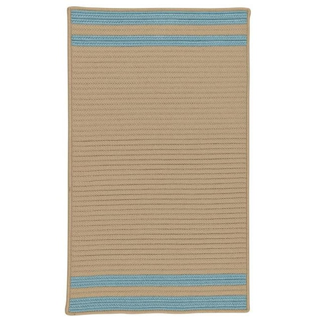 Colonial Mills Rug DE25R084X108S Denali End Stripe Braided Area Rug Federal Blue - 7 x 9 ft.