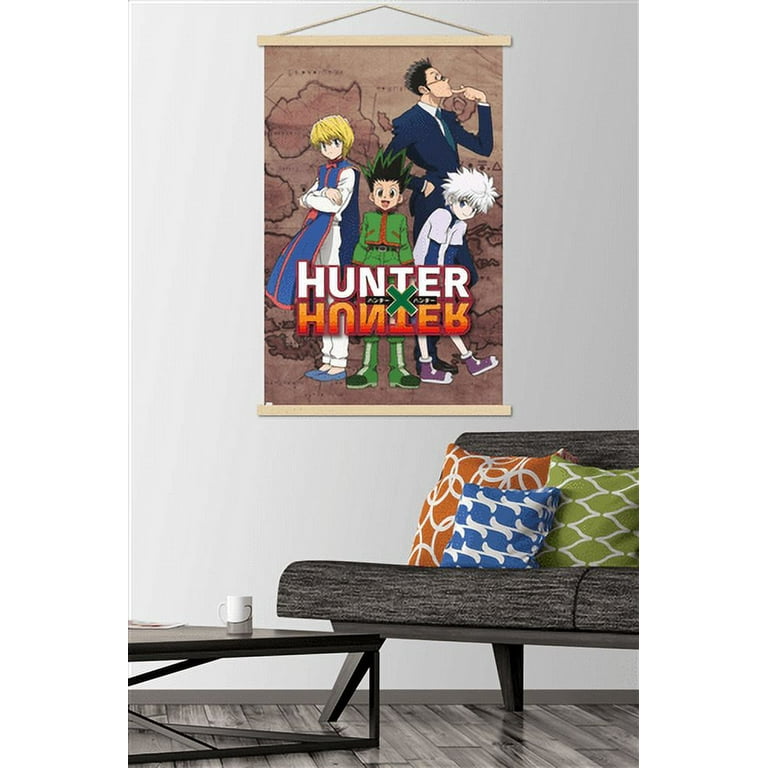Hunter X Hunter - Map Wall Poster with Wooden Magnetic Frame