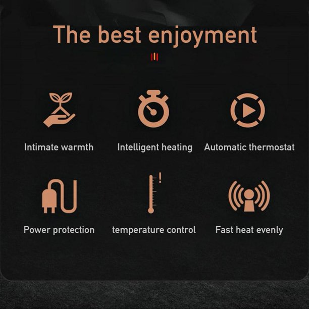 Funda de asiento con calefacción para coche eléctrico, cojín de calefacción para coche de 12 V, accesorios para coche (café) Tmvgtek Accesorios para autos y motos