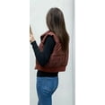 thumbnail image 3 of CoCopeaunts Women's Crop Puffer Vest Winter Stand Collar Warm Gilet Vest Lightweight Sleeveless Vest Zipper Vest Coat, 3 of 6