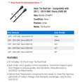 thumbnail image 2 of Inner Tie Rod Set - Compatible with 2011 - 2019 GMC Sierra 3500 HD 2012 2013 2014 2015 2016 2017 2018, 2 of 2