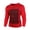 Red, variant on Fesfesfes Fall Sweatshirt Mens Letter Print Round Neck T-shirt Slim Long-sleeved Bottoming Shirt