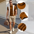 thumbnail image 7 of LTTVQM Men's Mock Neck Tops Short Sleeve Comfort Soft Lightweight Casual Solid Basic Slim Fit T-Shirts Pullover Tops Khaki L, 7 of 7