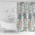 thumbnail image 4 of Small Stall Shower Curtain 36x78 Inch Narrow Half Size Cartoon Cat Bath Curtains Bathroom Decor Funny Cute Colorful Animal Pet Waterproof Fabric Shower Curtain Set with Hooks 36 Inch, 4 of 6