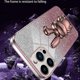 thumbnail image 3 of For iPhone 16 Pro Max Case Electroplating Glitter Rabbit PC+TPU Phone Cover with Kickstand - Black, 3 of 5